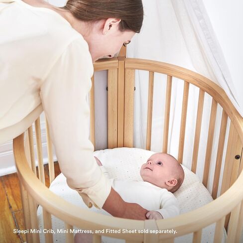 مظلة Stokke Sleepi من Pehr، رمادية - مناسبة لسرير الأطفال/الرضع (تباع بشكل منفصل) - قطن عضوي ناعم قابل للغسل in Kuwait