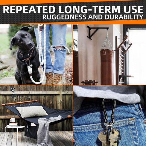 مشبك حلقة تسلق، 5.5 بوصة مشابك حلقة تسلق شديدة التحمل، 2 حزمة حلقة تسلق كبيرة، موصل حبل عالي التحمل للمفاتيح مجموعة أرجوحة التخييم والصيد والمشي لمسافات طويلة والسفر in Kuwait