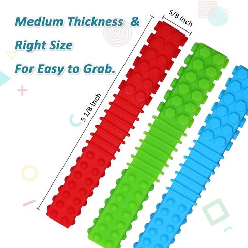 Sensory Chewy Toys for Autistic Children, 5 Pack Silicone Chew Tube Teething Sticks Toys for Autism, ADHD, SPD, Chewies with Special Needs, Oral Motor Chewy Tool for Sensory Kids Chewer (Colorful B) in Saudi Arabia