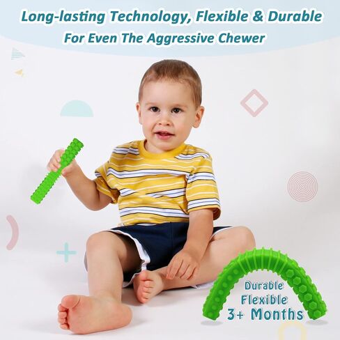 Sensory Chewy Toys for Autistic Children, 5 Pack Silicone Chew Tube Teething Sticks Toys for Autism, ADHD, SPD, Chewies with Special Needs, Oral Motor Chewy Tool for Sensory Kids Chewer (Colorful B) in Saudi Arabia