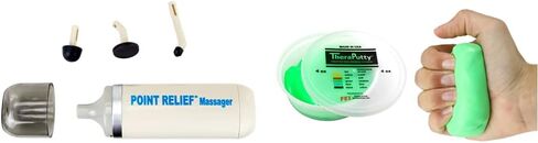 Point Relief Mini Massager for Handheld Targeted Massage Therapy Relieve Muscle Pain & CanDo TheraPutty Standard Hand Exercise Putty, Exercises, Hand Therapy, Occupational Therapy, Stress Relief in Saudi Arabia