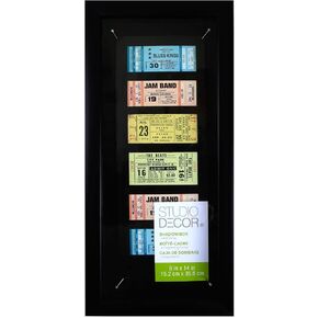 6" x 14" Black Panel Shadow Box by Studio Décor - Memory Box Display Case for Keepsakes, Mementos, Memorabilia - Bulk 8 Pack in Saudi Arabia