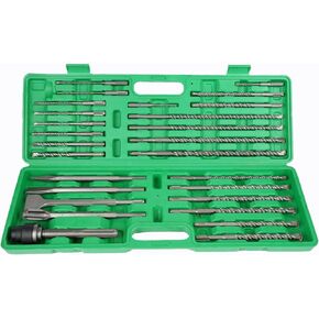 REETAI-FOUR 27 PCS SDS Plus Rotary Hammer Drill Bits & Chisels Set, Concrete Masonry Hole Tool with Storage Case,Carbide Tipped for Brick, Stone and Concrete. (27 PCS) in Kuwait