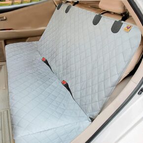Bark Lover Dog Car Seat Cover for Back Seat, Waterproof Bench Backseat Protector, Nonslip Rear Seat Cover for Kids & Pets, Compatible with Middle Armrests and Fits for Cars, Trucks & SUVs