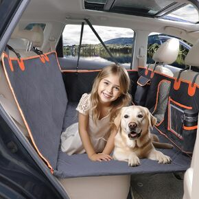 AMOCHIEN Back Seat Extender for Dogs, Waterproof Dog Car Seat Cover for Back Seat Bed Inflatable for Car Camping Air Mattress, Dog Hammock for Car Travel Camping Mattress Bed, Car Bed for SUV Truck in Saudi Arabia