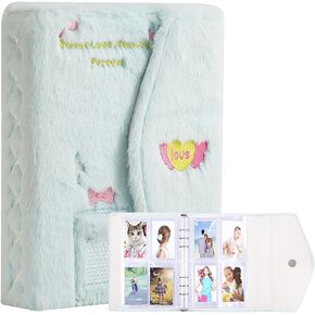 SZHTSWU A5 Binder Kpop ألبوم صور من القطيفة مع 20 قطعة داخلية لألبوم الصور مقاس 3 بوصات في أوراق فضفاضة قابلة لإعادة الملء 6 حلقات غطاء غلاف Photocard حامل كتاب لتخزين بطاقات الصور (أرجواني)