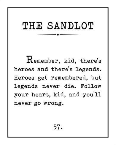 Remember Kid - Motivational Wall Art, The Sandlot Book Page Print Motivational Wall Decor Print Is Perfect Room Decor For Boys, Mens Office Decor, or Man Cave Decor. Fun Sign! Unframed-8 x 10" in Saudi Arabia