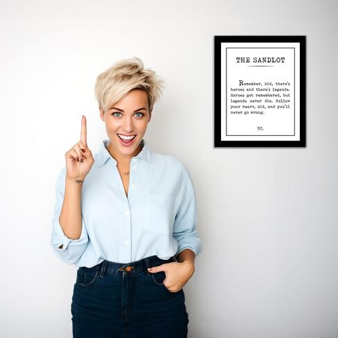 Remember Kid - Motivational Wall Art, The Sandlot Book Page Print Motivational Wall Decor Print Is Perfect Room Decor For Boys, Mens Office Decor, or Man Cave Decor. Fun Sign! Unframed-8 x 10" in Saudi Arabia