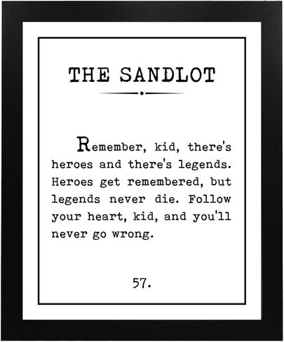 Remember Kid - Motivational Wall Art, The Sandlot Book Page Print Motivational Wall Decor Print Is Perfect Room Decor For Boys, Mens Office Decor, or Man Cave Decor. Fun Sign! Unframed-8 x 10" in Saudi Arabia