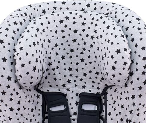 JYOKO Kids Cover Liner Universal Made Cotton for car seat with Head Support Compatible with Britax, Chicco, Mico (Black Star) in Kuwait