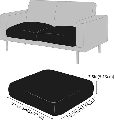 غطاء وسادة أريكة من الجلد الصناعي من فولون، أغطية قابلة للتمدد مقاومة للماء للأريكة، غطاء مقعد كرسي RV، استبدال وسادة الأريكة الفردية، أغطية أريكة من جلد البولي يوريثان (عبوة واحدة، بني) in Kuwait