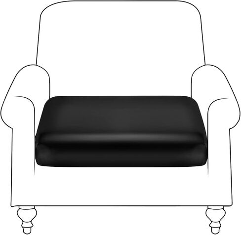 غطاء وسادة أريكة من الجلد الصناعي من فولون، أغطية قابلة للتمدد مقاومة للماء للأريكة، غطاء مقعد كرسي RV، استبدال وسادة الأريكة الفردية، أغطية أريكة من جلد البولي يوريثان (عبوة واحدة، بني) in Kuwait