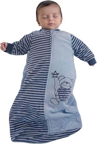 BLOOMSTAR Toddler Sleep Sack Long Sleeves (4-6T) - Tog 2.0 Warm Cotton Baby Sleeping Bag with Arms 5 Years Extra Large Kids Wearable Blanket,Velvet, 4 Seasons in Kuwait