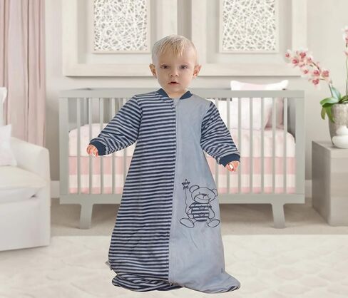 BLOOMSTAR Toddler Sleep Sack Long Sleeves (4-6T) - Tog 2.0 Warm Cotton Baby Sleeping Bag with Arms 5 Years Extra Large Kids Wearable Blanket,Velvet, 4 Seasons in Kuwait