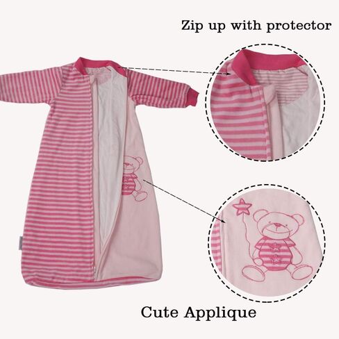 BLOOMSTAR Toddler Sleep Sack Long Sleeves (4-6T) - Tog 2.0 Warm Cotton Baby Sleeping Bag with Arms 5 Years Extra Large Kids Wearable Blanket,Velvet, 4 Seasons in Saudi Arabia