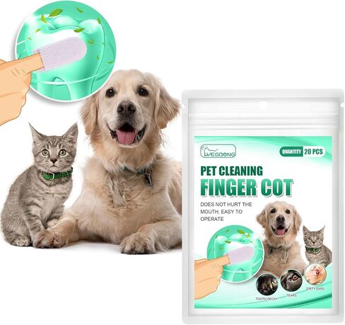 Onewly Teeth Cleaning Wipes for Dogs & Cats (20 Count) in Kuwait