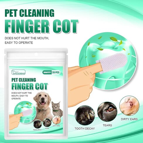 Onewly Teeth Cleaning Wipes for Dogs & Cats (20 Count) in Kuwait