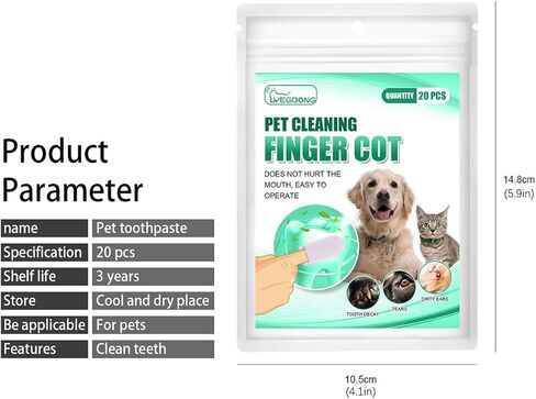 Onewly Teeth Cleaning Wipes for Dogs & Cats (20 Count) in Kuwait