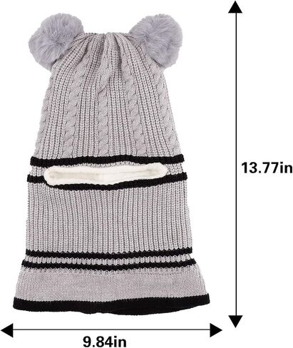Toddler Winter Hat,Baby Winter Hat Scarf Set,Boys Girls Winter Hood Scarf Beanie Fleece Balaclava Earflap Skull Cap 2-5T in Saudi Arabia
