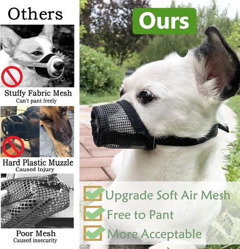 MOIILAVIN Dog Muzzle,Soft Mesh Muzzle for Barking Grooming Biting Chewing for Small Medium Breeds, Barkless Mesh Muzzle Stop Puppy Eating Poop&Rocks XXS XS S (Pink, XXS) in Kuwait