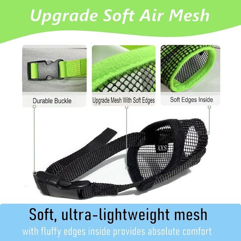 MOIILAVIN Dog Muzzle,Soft Mesh Muzzle for Barking Grooming Biting Chewing for Small Medium Breeds, Barkless Mesh Muzzle Stop Puppy Eating Poop&Rocks XXS XS S (Pink, XXS) in Kuwait