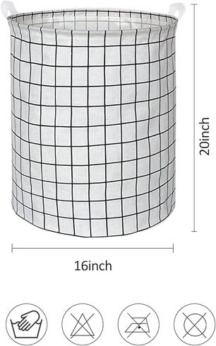 Collapsible Laundry Basket in Bedroom Waterproof Laundry Hamper in Bathroom Large Laundry Bag in College Dormitory Cloakroom Livingroom Nursery Organizer Toy Bin in Kuwait