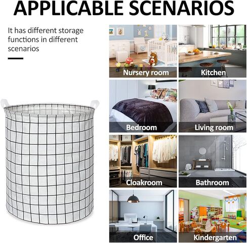 Collapsible Laundry Basket in Bedroom Waterproof Laundry Hamper in Bathroom Large Laundry Bag in College Dormitory Cloakroom Livingroom Nursery Organizer Toy Bin in Kuwait