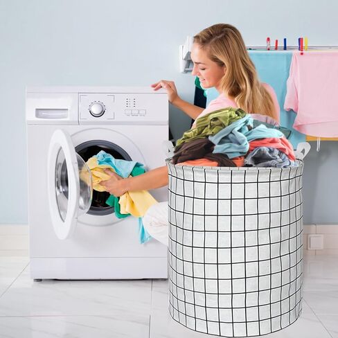 Collapsible Laundry Basket in Bedroom Waterproof Laundry Hamper in Bathroom Large Laundry Bag in College Dormitory Cloakroom Livingroom Nursery Organizer Toy Bin in Kuwait