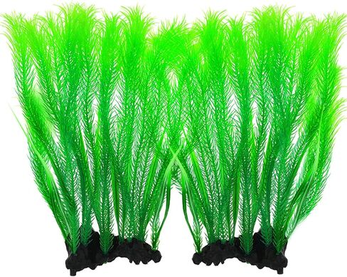 OrgMemory Artificial Aquarium Plants, Aquatic Plants, Aquarium Simulation Plants, Seaweed Water Plants, Fish Tank Lifelike Decorations, (2pcs, 14"), Plastic Aquariums Plants for Household and Office in Kuwait