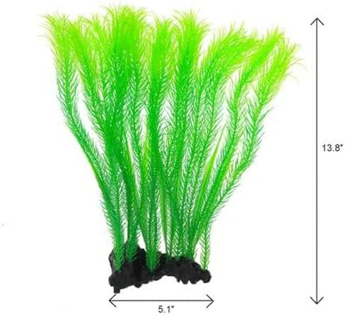 OrgMemory Artificial Aquarium Plants, Aquatic Plants, Aquarium Simulation Plants, Seaweed Water Plants, Fish Tank Lifelike Decorations, (2pcs, 14"), Plastic Aquariums Plants for Household and Office in Kuwait