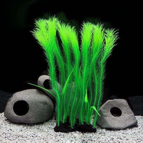 OrgMemory Artificial Aquarium Plants, Aquatic Plants, Aquarium Simulation Plants, Seaweed Water Plants, Fish Tank Lifelike Decorations, (2pcs, 14"), Plastic Aquariums Plants for Household and Office in Kuwait