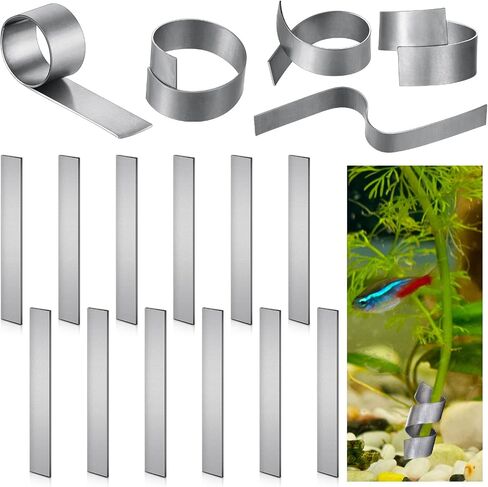 40 Pcs Aquarium Plant Over Weight Anchor About of 40 Pcs Plant Weights Anchors for Fish Tank 4 Inch Can Cut Metal Strips 400g Weight Anchor for Live Plants Reinforced Weight Prevents Floating in Saudi Arabia