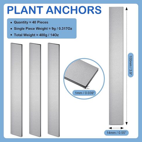 40 Pcs Aquarium Plant Over Weight Anchor About of 40 Pcs Plant Weights Anchors for Fish Tank 4 Inch Can Cut Metal Strips 400g Weight Anchor for Live Plants Reinforced Weight Prevents Floating in Saudi Arabia