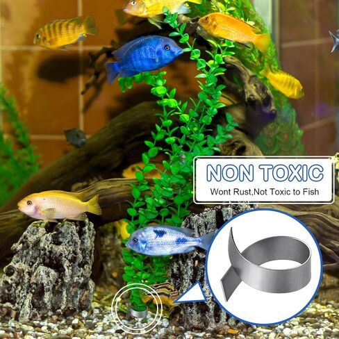 40 Pcs Aquarium Plant Over Weight Anchor About of 40 Pcs Plant Weights Anchors for Fish Tank 4 Inch Can Cut Metal Strips 400g Weight Anchor for Live Plants Reinforced Weight Prevents Floating in Saudi Arabia