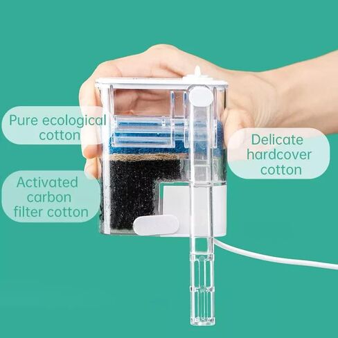 فلتر كيوب ون ميني نانو شفاف من بيتز لايف وورلد لحوض السمك الصغير والوعاء | 2.5 واط | 250 لتر/ساعة in Kuwait