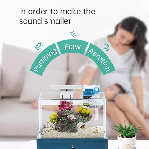 فلتر كيوب ون ميني نانو شفاف من بيتز لايف وورلد لحوض السمك الصغير والوعاء | 2.5 واط | 250 لتر/ساعة in Kuwait