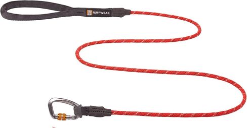 Ruffwear, Knot-a-Leash, Reflective Rope Dog Leash with Swiveling Carabiner, Obsidian Black, Large in Saudi Arabia