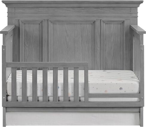 Oxford Baby Weston Crib to Toddler Bed Guard Rail Conversion Kit, Vintage White, Green Guard Gold Certified in Kuwait