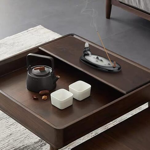 حامل عصا بخور من السيراميك من أوبسآرت، مبخرة مخروط بتدفق السواد اليدوية ، صينية ديكور متينة لمسك الرماد لليوجا والتأمل والاسترخاء في المنتجع الصحي (7 بوصة في الطول) in Kuwait