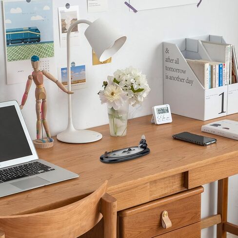 حامل عصا بخور من السيراميك من أوبسآرت، مبخرة مخروط بتدفق السواد اليدوية ، صينية ديكور متينة لمسك الرماد لليوجا والتأمل والاسترخاء في المنتجع الصحي (7 بوصة في الطول) in Kuwait