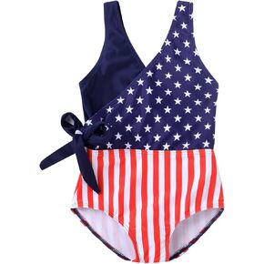 بدلة سباحة YIRONGWANG للفتيات الصغيرات، ملابس سباحة للفتيات الصغيرات قطعة واحدة بعقدة صيفية UPF50+ بدلة استحمام للشاطئ 12M-6Years in Kuwait