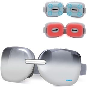 مدلك العين، قناع تدليك العين الساخن مع نافذة رؤية واهتزاز، الاسترخاء وتقليل إجهاد العين والهالات السوداء واكياس العين الجافة لتحسين النوم in Kuwait