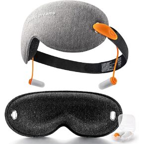 VHMV 3D Contoured Cup Sleep Eye Mask with Ear Plugs,Noise Canceling Sleeping Masks for Men Women,Night Eye Shade & Blindfold for Side Sleeper,100% Light Blocking Eye Mask for Sleeping Travel Nap(Gray) in Saudi Arabia