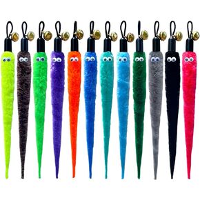 Cat Worm Toy Refills Cats Teaser Toys Cat Fishing Pole Toy Refill Wand Replacement Cat Wand Attachments 10Pcs Cat Worms and Dragonfly Refill,Cat Wand Toy Assorted Teaser Refills(10Pcs)