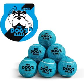 كرات تنس الكلب، كرات تنس للكلاب، 12 قطعة باللون الأصفر، لعبة للكلاب بقطر 2.5 بوصة، كرة قوية للكلاب والجراء للتدريب واللعب والتمرين والجلب in Kuwait