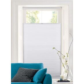 Calyx Interiors Grey Light Filtering Top Down Bottom Up 9/16" Single Cellular Shade, 34-Inch Width by 60-Inch Long (A04HUF340600) , Gray in Kuwait