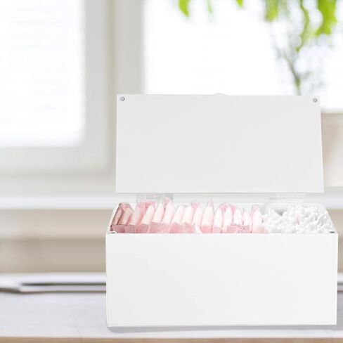 حاوية تخزين المناديل الصحية من الاكريليك، منظم الوسادات والسدادات القطنية لفترة الدورة الشهرية، موزع المناديل الصحية، صندوق تخزين الوسادات الصحية للنساء والفتيات المراهقات، منظم الوسادات والسدادات in Kuwait