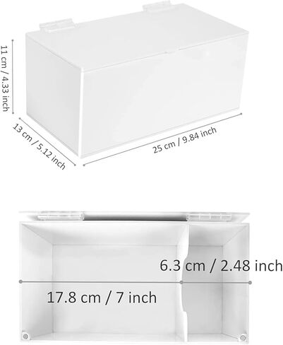 حاوية تخزين المناديل الصحية من الاكريليك، منظم الوسادات والسدادات القطنية لفترة الدورة الشهرية، موزع المناديل الصحية، صندوق تخزين الوسادات الصحية للنساء والفتيات المراهقات، منظم الوسادات والسدادات in Kuwait