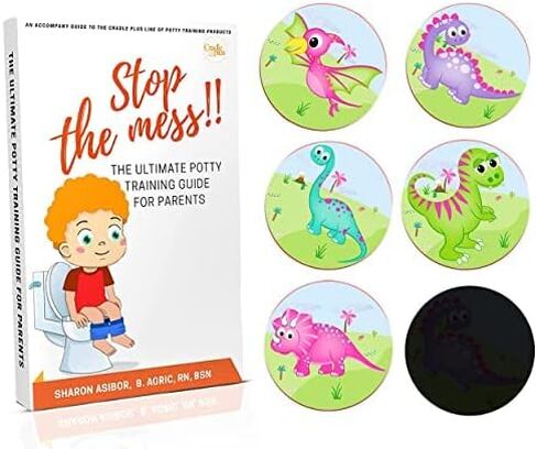 Magic Potty Training Stickers Pack - Potty Training Seat Magic Sticker | Girl Dinosaur Toddler Potty Training Toilet Sticker | 5Pack w/Potty Reward eBook | Use w/or W/Out Potty Chart or Watch in Kuwait