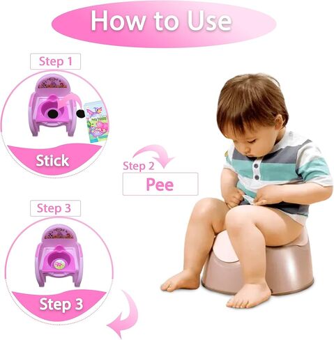 Magic Potty Training Stickers Pack - Potty Training Seat Magic Sticker | Girl Dinosaur Toddler Potty Training Toilet Sticker | 5Pack w/Potty Reward eBook | Use w/or W/Out Potty Chart or Watch in Kuwait